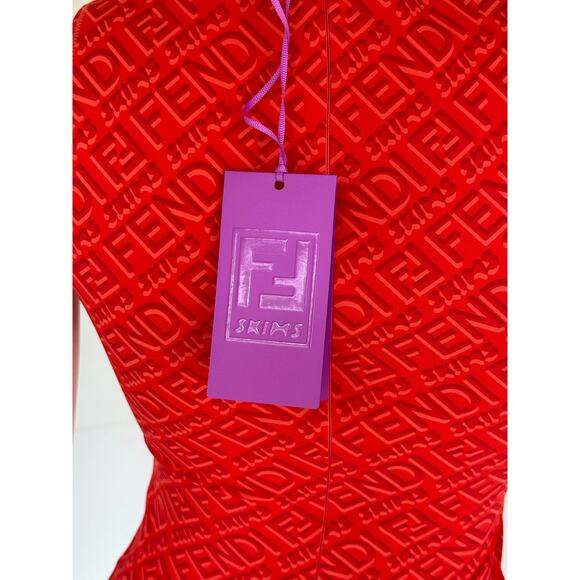 Fendi X Skims Sleeveless Mid Thigh Bodysuit In Georgia New with Tags! sz S - Picture 7 of 13